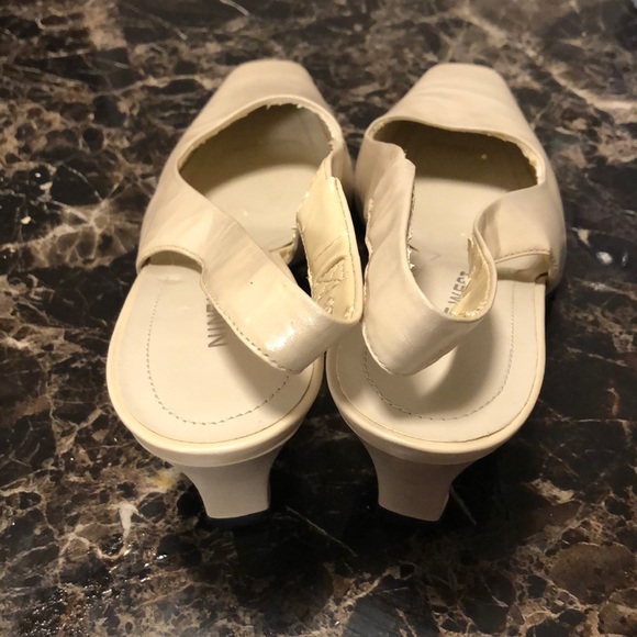 Nine West Cream Slingback Slides - Picture 3 of 5